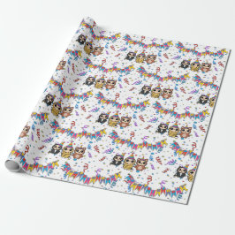 Papel De Presente Cartoon Animal Birthday Wrappaper | Presente Bonit