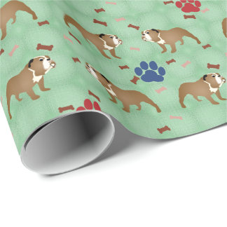 Papel De Presente Cartoon Bulldog Male