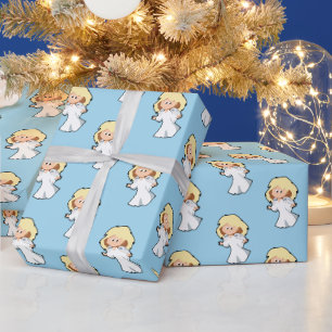 Papel De Presente Cartoon de Natal Bloni Angel Cute