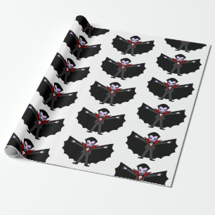 Papel De Presente Cartoon engraçado de Bobo assustador Dracula Vampi