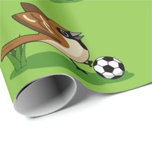 Papel De Presente Cartoon Gelado Jogando Futebol