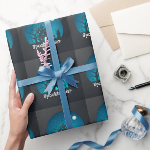 Papel De Presente Casa Azul e Negra Assaltada Spooktacular