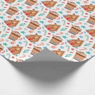 Papel De Presente Casa de Biscoito de gengibre