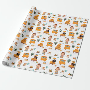 Papel De Presente Casa de Bonecas