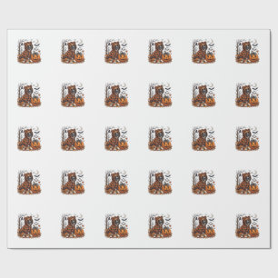 Papel De Presente Casaco com Capuz Xadrez de Cachorro Boxer Hallowee