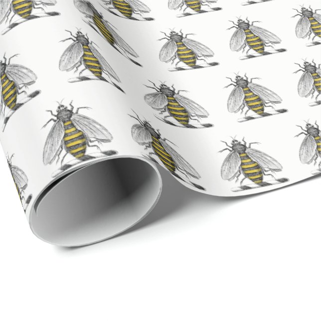 Papel De Presente Casaco de Abelhas Herádicas de Pré-Disquete Emblem (Ponta do rolo)