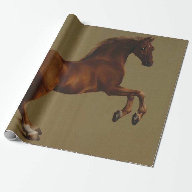 Papel De Presente Casaco de assobio do cavalo (por George Stubbs) (Desenrolado)