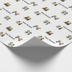 Papel De Presente Casal Cartografia Precioso Memórias Amar para Se