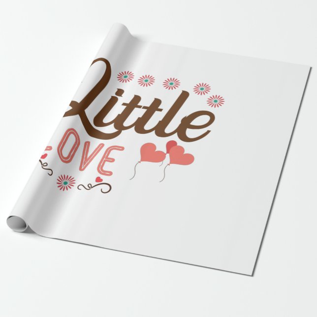 Papel De Presente Casal Com Pequeno Amor (Desenrolado)