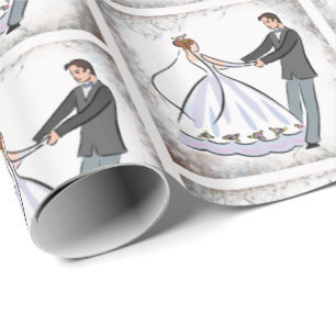 Papel De Presente Casal de dança de casamento dançando