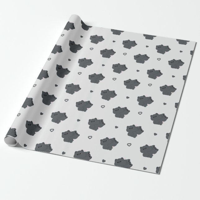 Papel De Presente Casal francês Buldogue (Desenrolado)