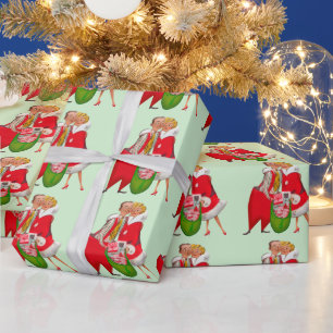 Papel De Presente casal Natal 1950