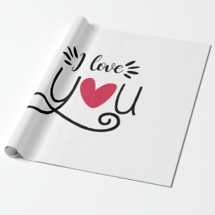 Papel De Presente Casal Presente Eu Te Amo