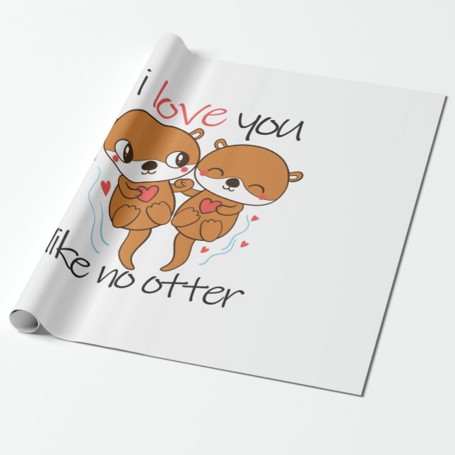 Papel De Presente Casal Presente Eu Te Amo Como Nenhuma Outra (Desenrolado)