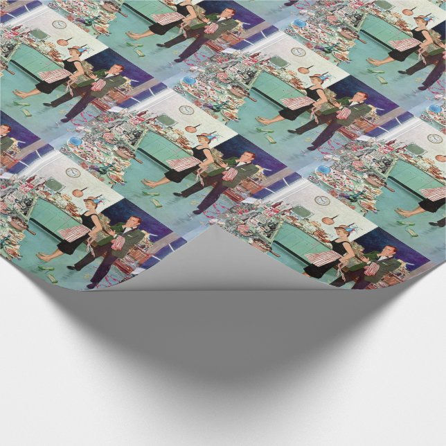 Papel De Presente Casal Vintage Retro (Ponta)