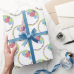 Papel De Presente Casamento Aniversário Bolo Floral Pastel Íctico Ro<br><div class="desc">O papel de enrolamento apresenta uma ilustração marcadora original de um bolo de fosco redondo revestido com rosas de gelo de cor pastel. Perfeito para aniversários, casamentos, aniversários e noivados. Fita correspondente disponível! Este design também está disponível em outros produtos. Não vê o que está procurando? Precisa de ajuda para...</div>