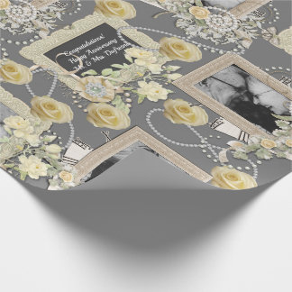 Papel De Presente Casamento/Aniversário Personalizado de Quadros Leg