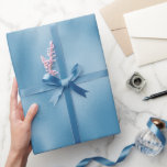 Papel De Presente Casamento Azul Turquesa<br><div class="desc">Casamento azul turquesa com noiva e noivo</div>