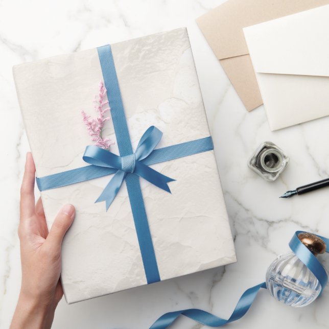 Papel De Presente Casamento Branca Chic Pearl Ivory (Presentear)