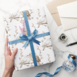 Papel De Presente Casamento Cardíaco de Pássaros Românticos<br><div class="desc">Casamento Cardíaco de Pássaros Românticos</div>