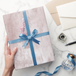 Papel De Presente Casamento Cor-de-rosa com Rosa Blush Chic Dusty