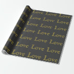 Papel De Presente Casamento de Amor Clássico com Cinzas Douradas na<br><div class="desc">Você pode mudar facilmente as fontes e as cores. Você também pode adicionar seu logotipo e a imagem de fundo conforme desejar.</div>