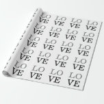 Papel De Presente Casamento de Amor com Script Negro de cinza<br><div class="desc">Você pode mudar facilmente as fontes e as cores. Você também pode adicionar seu logotipo e a imagem de fundo conforme desejar.</div>