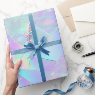 Papel De Presente Casamento de Aniversário Iridescente