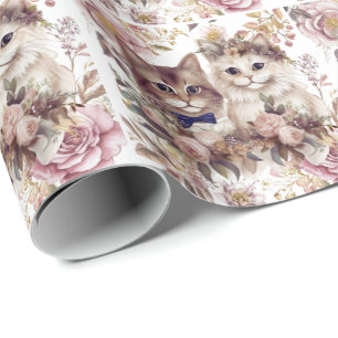 Papel De Presente Casamento de Cat com Noiva e Noiva