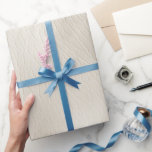 Papel De Presente Casamento de Couro Falso Creme Branco<br><div class="desc">Casamento de Couro Falso Creme Branco com noiva e noivo</div>