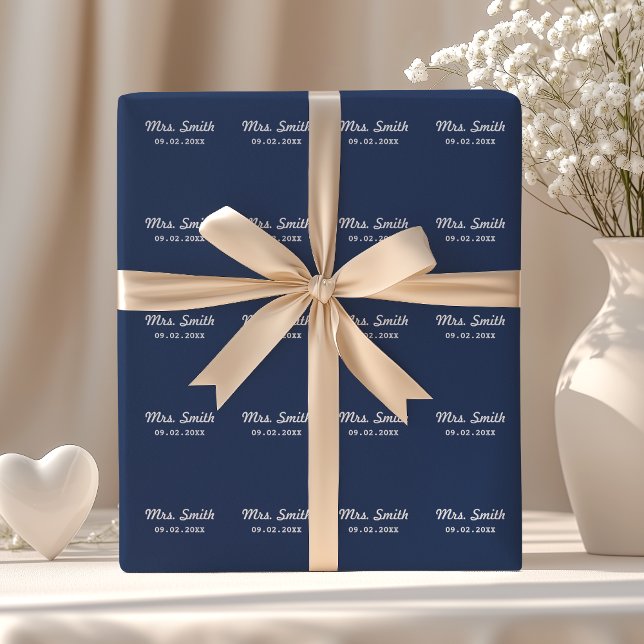 Papel De Presente Casamento de Noiva Personalizado (Criador carregado)