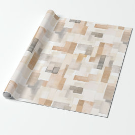 Papel De Presente Casamento de Retângulos de Praia