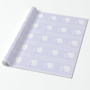 Papel De Presente Casamento de rosa branca, serenidade azul venenosa