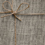 Papel De Presente Casamento de Taupe Russo de Burlap Realista Realis<br><div class="desc">Padrão simples e rústico do estilo de burlap. Por favor,  note que não há uma pá real usada nesta design,  é uma fotografia editada digitalmente.</div>