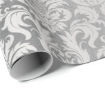 Papel De Presente Casamento Elegante Metálico Real das Cinzas de Pra<br><div class="desc">Papel Floral Real Floral Brilhante e Conceitual Chic Pode ser uma bela decoração para muitos eventos como casamento,  aniversário,  aniversário,  formandos,  nova casa,  corporação,  chás de panela etc</div>