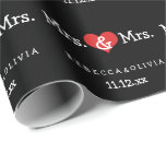 Papel De Presente Casamento entre a Sra. e a Sra. Duas Brides<br><div class="desc">A Sra. Gay / papel de embrulho de presente de casamento lésbica ...  perfeito para as duas noivas ...  perde e perde papel de embrulho personalizado para a cerimônia civil / casamento / aniversário de Ricaso</div>