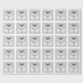 Papel De Presente Casamento Gótico do Crânio Materno - Elegante Escu