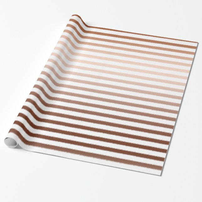 Papel De Presente Casamento Listras Ombre Dourado Bronze (Desenrolado)