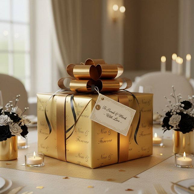 Papel De Presente Casamento Now & Forever  (Criador carregado)