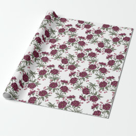 Papel De Presente Casamento Rosa Marrom