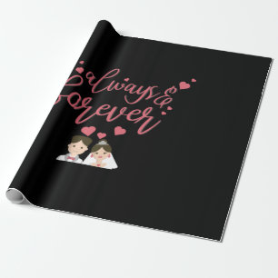 Papel De Presente Casamento Sempre E Para Sempre