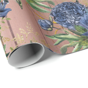 Papel De Presente Casamento Verde Floral Floral Verde Rústico de Mad