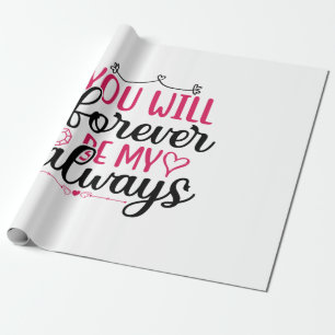Papel De Presente Casamento Você Será Sempre Meu