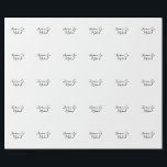 Papel De Presente Casamentos de Nomes de Caligrafia Chic<br><div class="desc">Você pode facilmente alterar as fontes,  a imagem de fundo e a cor,  os caracteres de letra.</div>