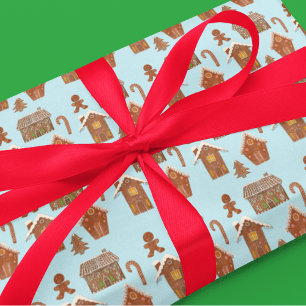 Papel De Presente Casas de Biscoito de Gengibre e Biscoitos Capricho