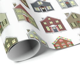 Papel De Presente Casas de Natal