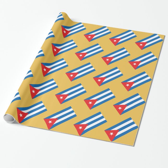 Papel De Presente Caso do iPad de Cuba: Bandeira (Desenrolado)