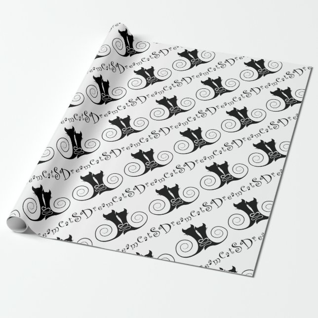 Papel De Presente Casseminia - dreamcats com texto (Desenrolado)