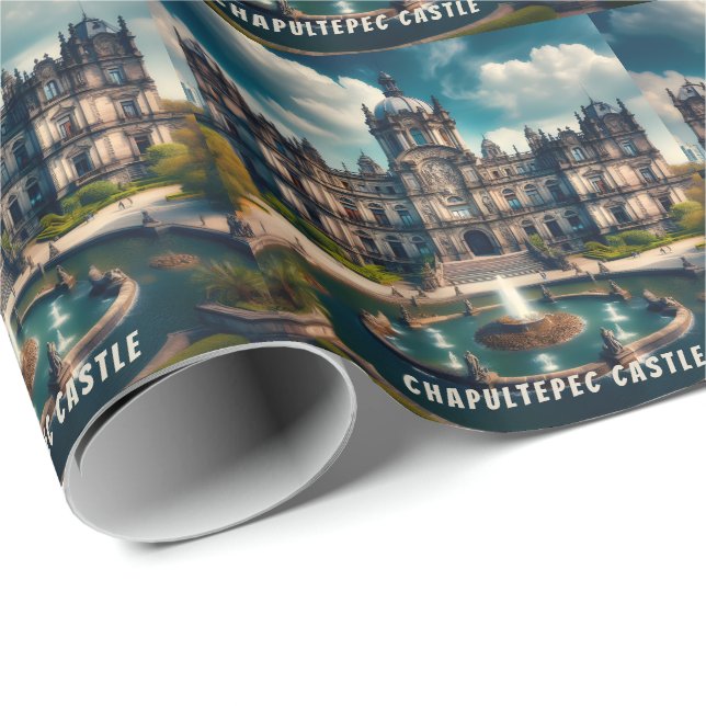 Papel De Presente Castelo de Chapultepec México Viagens Antigas (Ponta do rolo)