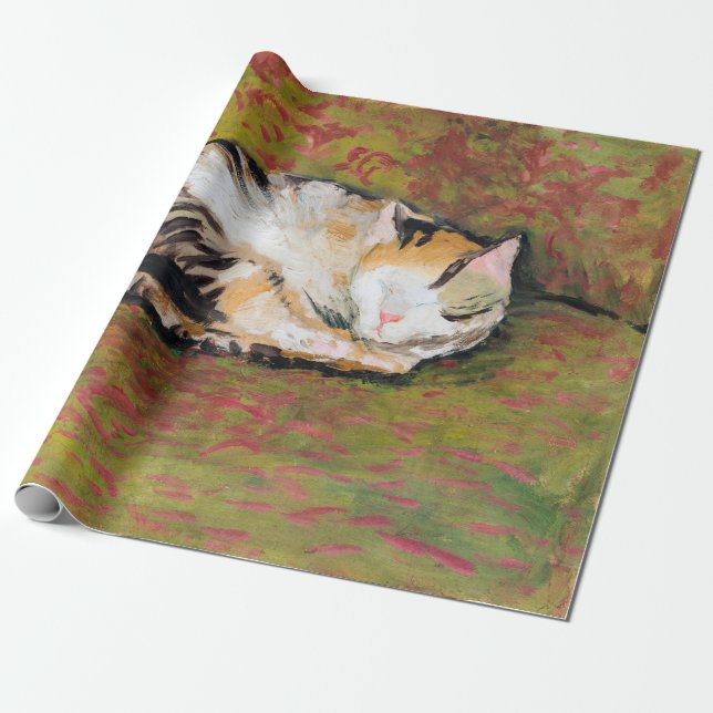 Papel De Presente Cat, agosto Macke Wrapping Paper (Desenrolado)